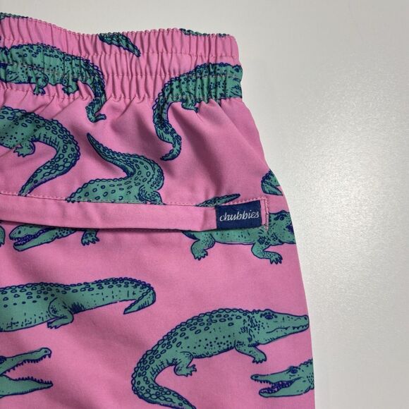 CHUBBIES Pink Alligator The Glades 7" Swim Trunks Shorts w/‎ Liner Men's Size L - Picture 4 of 7